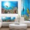 Designart - Colorful Coral Reef with Fishes - Seascape Canvas Art Print